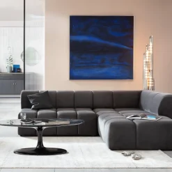 Sale Acrylschilderij Abstract Deep Blauw 155x155cm Wanddecoratie|Kasten