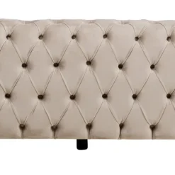 Clearance Bank Bellissima 2-Seater Velvet Beige 200cm Kasten|Tuinmeubelen