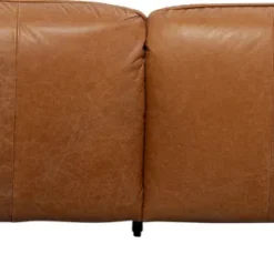Clearance Bank Calgary Smart Leather Light Brown 228cm Kasten|Tuinmeubelen