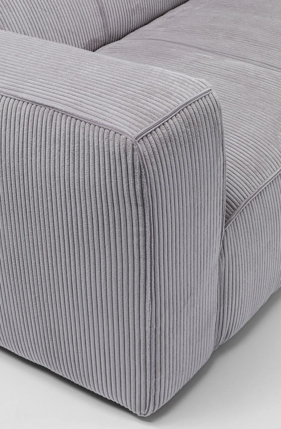Discount Bank Cubetto Cord 3-zits Light Grey 220cm Kasten|Tuinmeubelen