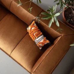 Fashion Bank Cubetto 3-Zits Fluweel Bruin Kasten|Tuinmeubelen