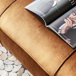 Fashion Bank Cubetto 3-Zits Fluweel Bruin Kasten|Tuinmeubelen