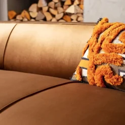 Fashion Bank Cubetto 3-Zits Fluweel Bruin Kasten|Tuinmeubelen