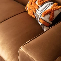 Fashion Bank Cubetto 3-Zits Fluweel Bruin Kasten|Tuinmeubelen