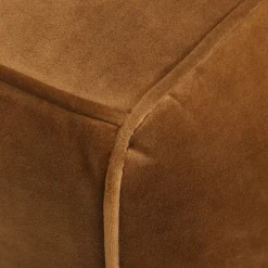 Fashion Bank Cubetto 3-Zits Fluweel Bruin Kasten|Tuinmeubelen