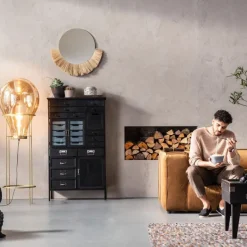 Fashion Bank Cubetto 3-Zits Fluweel Bruin Kasten|Tuinmeubelen