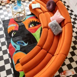 Clearance Bank Element Wave Oranje Kasten|Tuinmeubelen