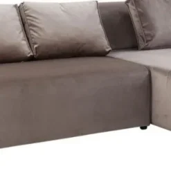 Discount Bank Infinity Fluweel Taupe Rechts Kasten|Tuinmeubelen