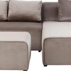 Discount Bank Infinity Fluweel Taupe Rechts Kasten|Tuinmeubelen