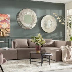 Best Sale Bank Infinity Fluweel Taupe Links Banken