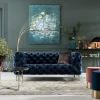 Cheap Bank Look 2-Zits Fluweel Blauw Kasten|Tuinmeubelen
