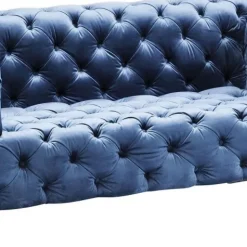 Cheap Bank Look 2-Zits Fluweel Blauw Kasten|Tuinmeubelen