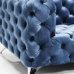Cheap Bank Look 2-Zits Fluweel Blauw Kasten|Tuinmeubelen