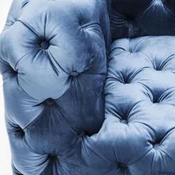 Cheap Bank Look 2-Zits Fluweel Blauw Kasten|Tuinmeubelen