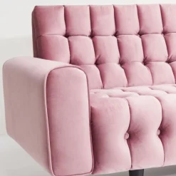Clearance Bank Milchbar 3-Zits Fluweel Roze Kasten|Tuinmeubelen
