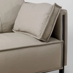 Best Sale Bank 3-Seater Victor Leather Grey 233cm Kasten|Tuinmeubelen