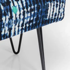 Fashion Bankje Desna Patchwork Blue 80cm Kasten|Tuinmeubelen