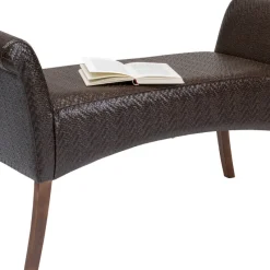 Cheap Bankje Motley Zigzag Brown Kasten|Tuinmeubelen