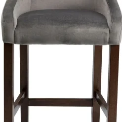 Store Barkruk Mode Fluweel Grijs Kasten|Stoelen