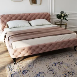 Hot Bed Desire Fluweel Ecru 180x200cm Bedden|Kasten