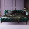 Clearance Bed Desire Fluweel Groen 180x200cm Bedden|Kasten
