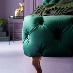 Clearance Bed Desire Fluweel Groen 180x200cm Bedden|Kasten