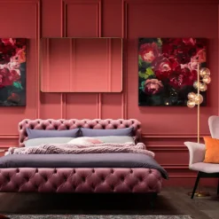 Flash Sale Bed Desire Fluweel Roze 180x200cm Bedden|Kasten