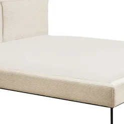 New Bed East Side Cord Creme 160x200cm Bedden|Kasten