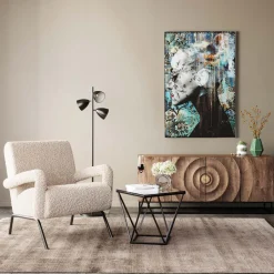 Best Bijzettafel Cristallo Zwart 50x50cm Kasten|Tafels
