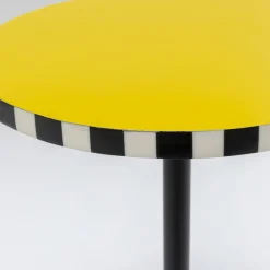 Store Bijzettafel Domero Checkers Yellow Ø25cm Kasten|Tafels
