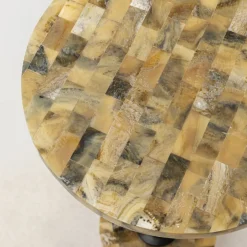 Best Sale Bijzettafel Domero Mosaic Grey Ø25cm Kasten|Tafels