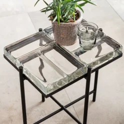 Fashion Bijzettafel Iceline Black 43x33cm Kasten|Tafels