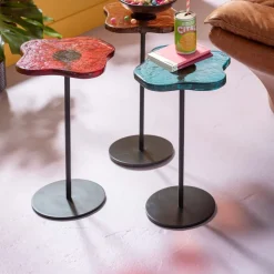 Clearance Bijzettafel Lava Red 30cm Kasten|Tafels