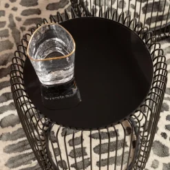 Cheap Bijzettafel Wire Zwart (2-delig) Ø44cm Kasten|Tuinmeubelen
