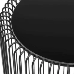 Cheap Bijzettafel Wire Zwart (2-delig) Ø44cm Kasten|Tuinmeubelen