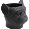 Fashion Bloempot Bulldog Zwart Opbergers|Tuinmeubelen