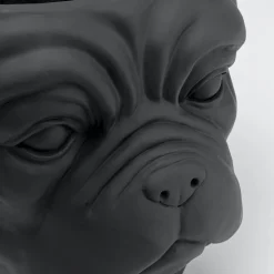 Fashion Bloempot Bulldog Zwart Opbergers|Tuinmeubelen