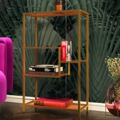Fashion Boekenkast Loft Goud 100x60cm Kasten|Tuinmeubelen