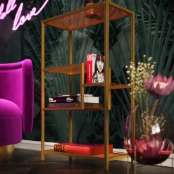 Fashion Boekenkast Loft Goud 100x60cm Kasten|Tuinmeubelen