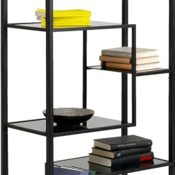 Clearance Boekenkast Loft Zwart 195x60cm Tuinmeubelen