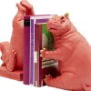 Discount Boekensteun Nijlpaard Roze (2-delig) Woondecoratie|Kasten