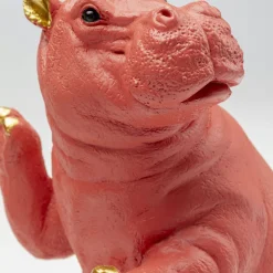 Discount Boekensteun Nijlpaard Roze (2-delig) Woondecoratie|Kasten