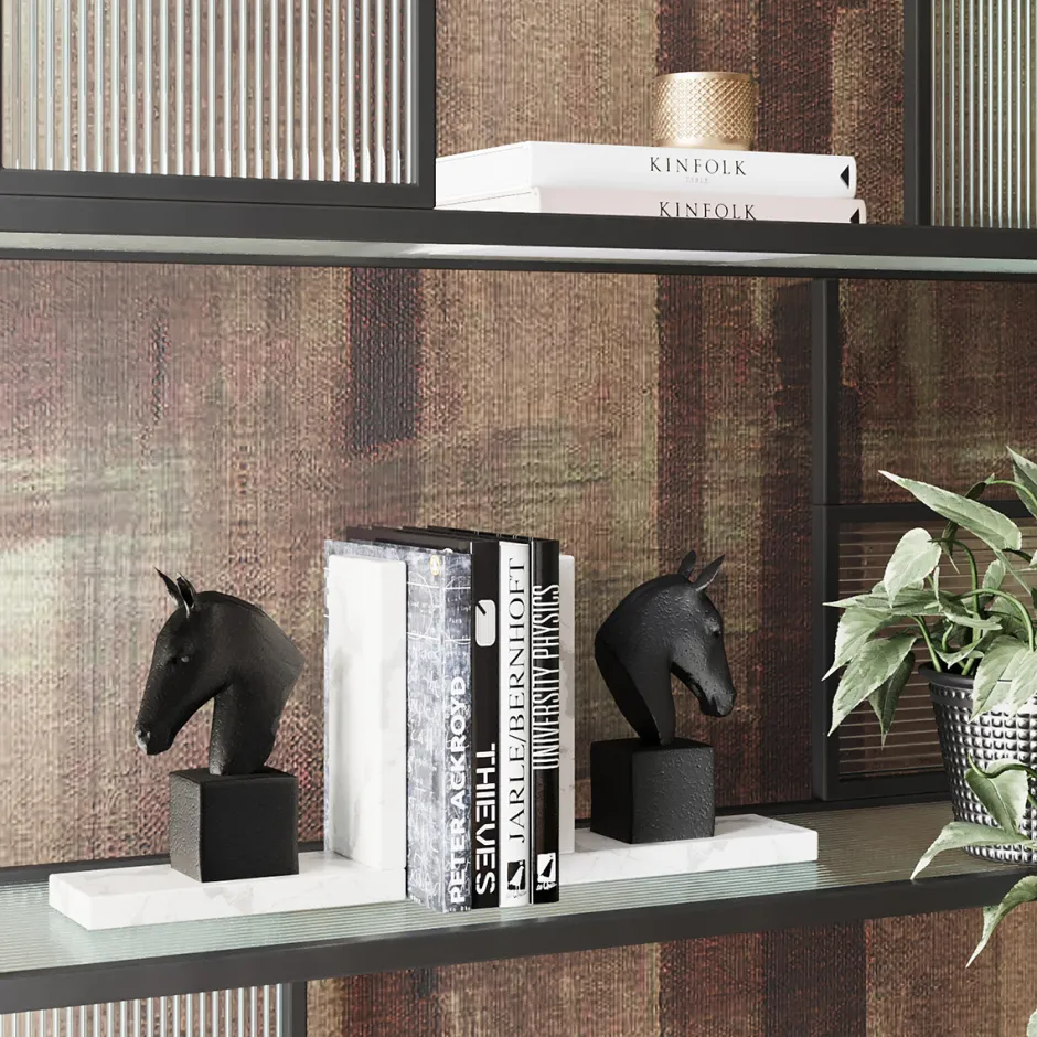 Clearance Boekensteun Paard (2-delig) Woondecoratie|Kasten