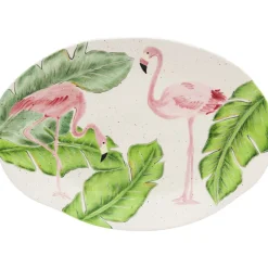 Best Bord Flamingo Holidays Oval 40cm Servies & Tafelaccessoires|Woondecoratie