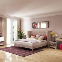 Clearance Boxspringbed Benito Moon Cream 180x200cm Bedden|Kasten