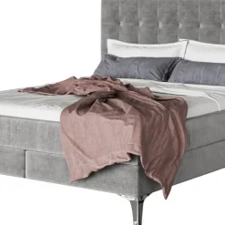Online Boxspringbed Benito Star Grey 160x200cm Bedden|Kasten
