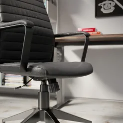 Fashion Bureaustoel Labora Hoog Zwart Kasten|Stoelen