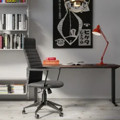 Fashion Bureaustoel Labora Hoog Zwart Kasten|Stoelen