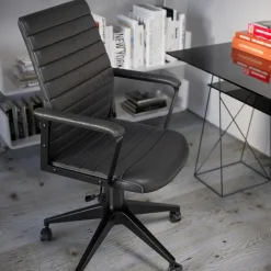 Fashion Bureaustoel Labora Zwart Kasten|Stoelen