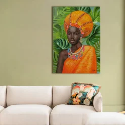 Best Sale Canvas African Beauty 70x100cm Wanddecoratie|Kasten